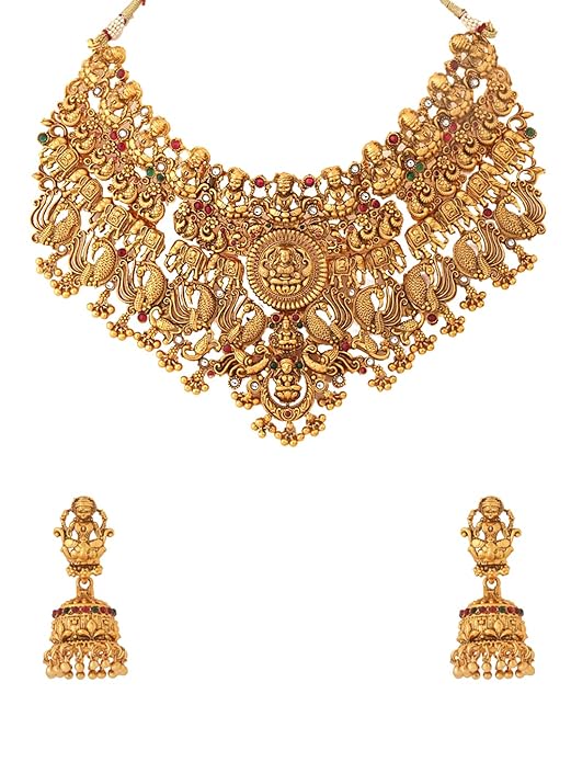 Yellow Chimes Jewellery Set for Women Gold Plated