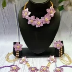 Fabric Purple Jewel Set