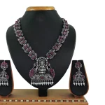 VATSALYA creation Alloy Gold-plated Maroon, Silver Jewel Set 