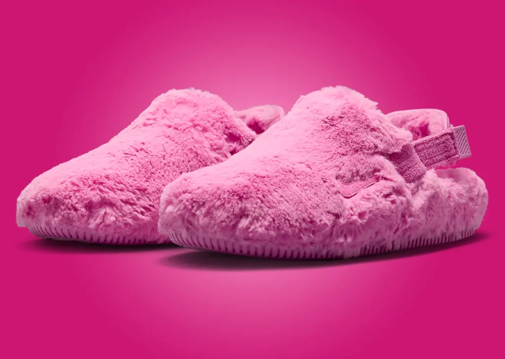 The Nike Calm Mule Fur Pink Releases Holiday 2024